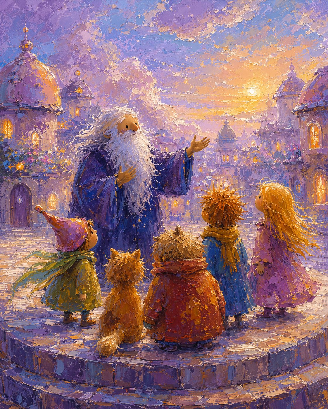 El Mir telling the children about the Golden Spark of the Heart